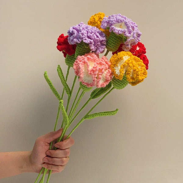 Handmade Carnation Crochet Flower Knitted Flower