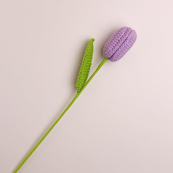 Handmade Tulip Crochet Flower Knitted Flower
