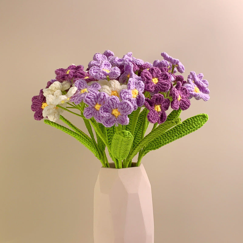 Handwoven forget-me-not flowers