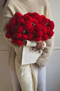 Blooming Rose Handmade Crochet Blanket