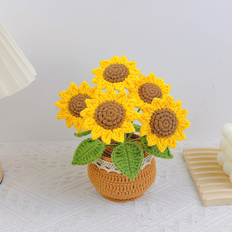 Crochet Tulip Flower Pot