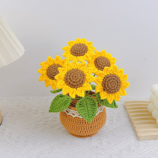 Crochet Tulip Flower Pot