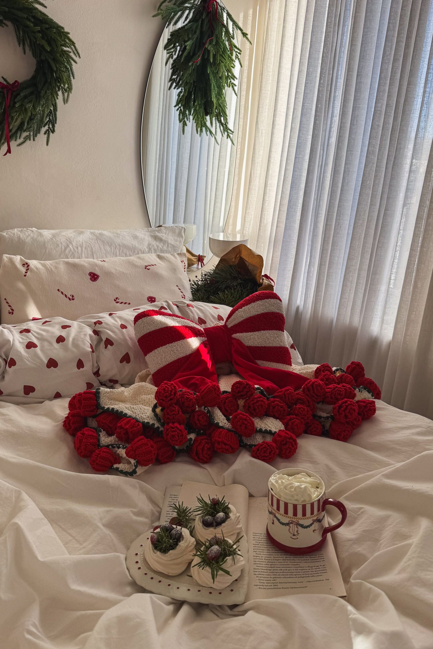 Blooming Rose Handmade Crochet Blanket