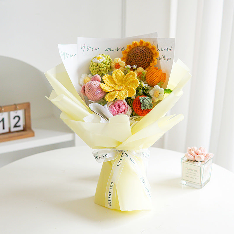 Hand Knitted Cosmos bipinnatus Mixed Bouquet