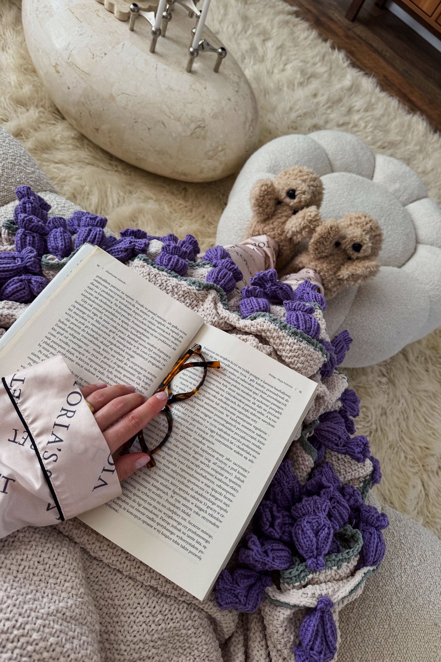 Blooming Rose Handmade Crochet Blanket