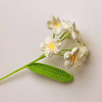 Handwoven forget-me-not flowers