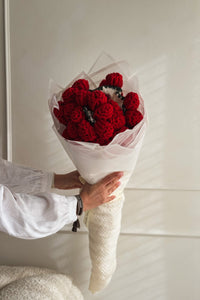 Blooming Rose Handmade Crochet Blanket