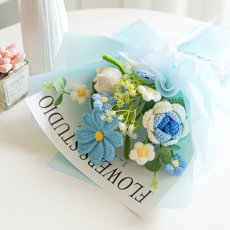 Hand Knitted Cosmos bipinnatus Mixed Bouquet