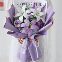 Handmade Knitted lily Bouquet