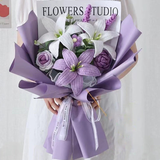 Handmade Knitted lily Bouquet