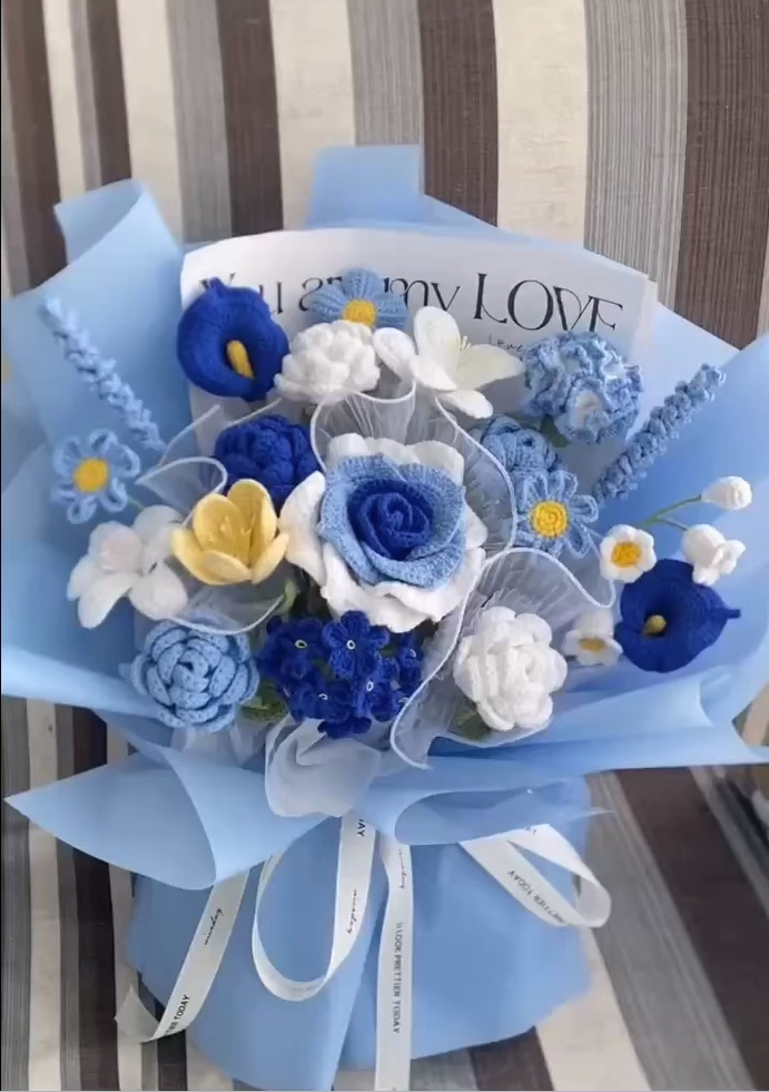 Handwoven Thai Rose Mix and Match Bouquet