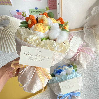 compare product Handmade Knitted Flowers Bouquet