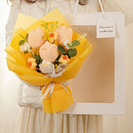 Handmade Knitted Tulip Bouquet
