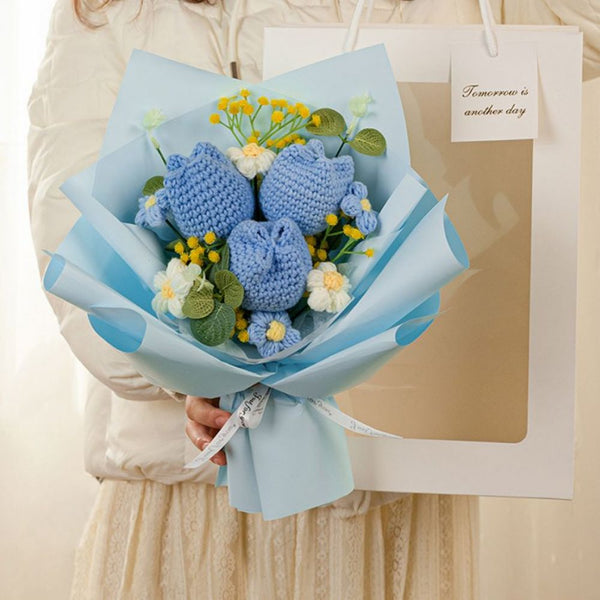 Handmade Knitted Tulip Bouquet