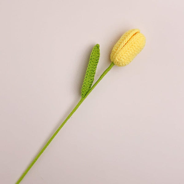 Handmade Tulip Crochet Flower Knitted Flower