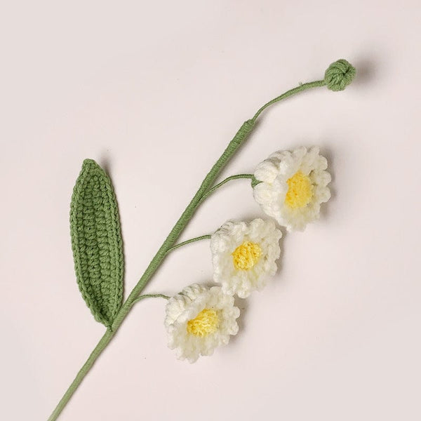 Bell Orchid Crochet Flower Handmade Knitted Flower Gift for Lover