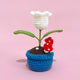 Doll Flowers Night Light handmade Crochet Artificial Lamp Home Decor