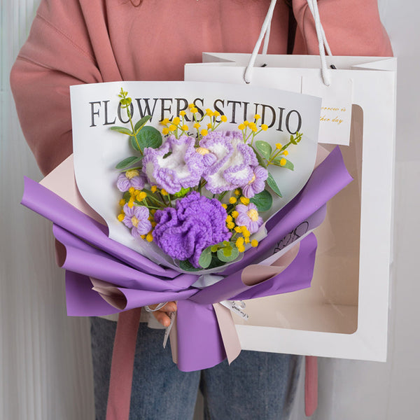 Handmade Knitted Carnation Bouquet