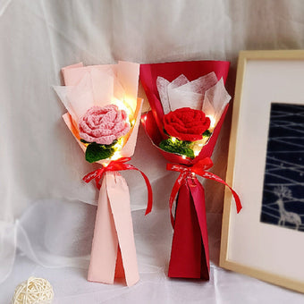 compare product 1pc Crochet Flower Handmade Knitted Flower