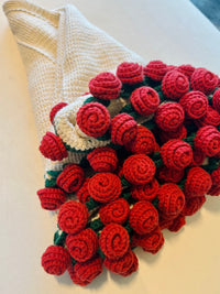 Blooming Rose Handmade Crochet Blanket