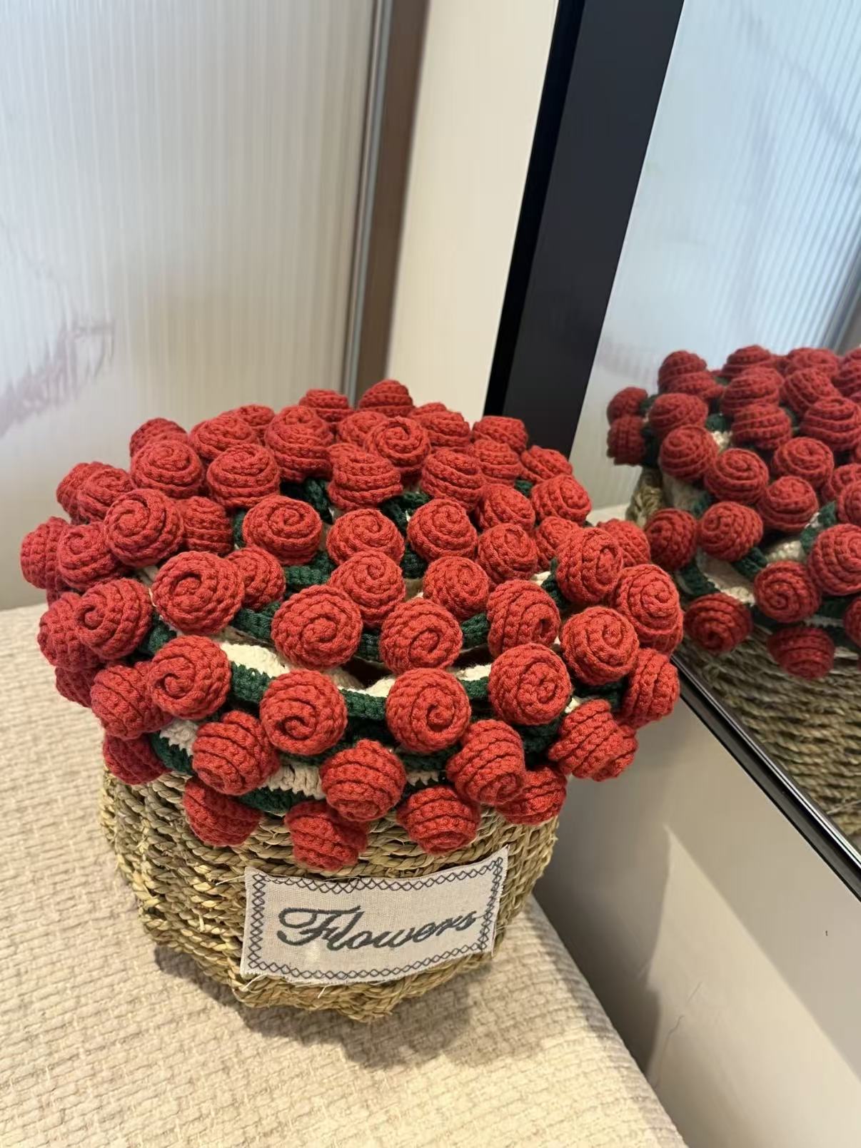 Blooming Rose Handmade Crochet Blanket