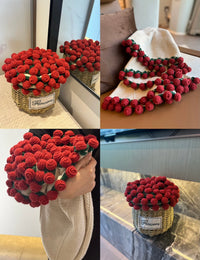 Blooming Rose Handmade Crochet Blanket
